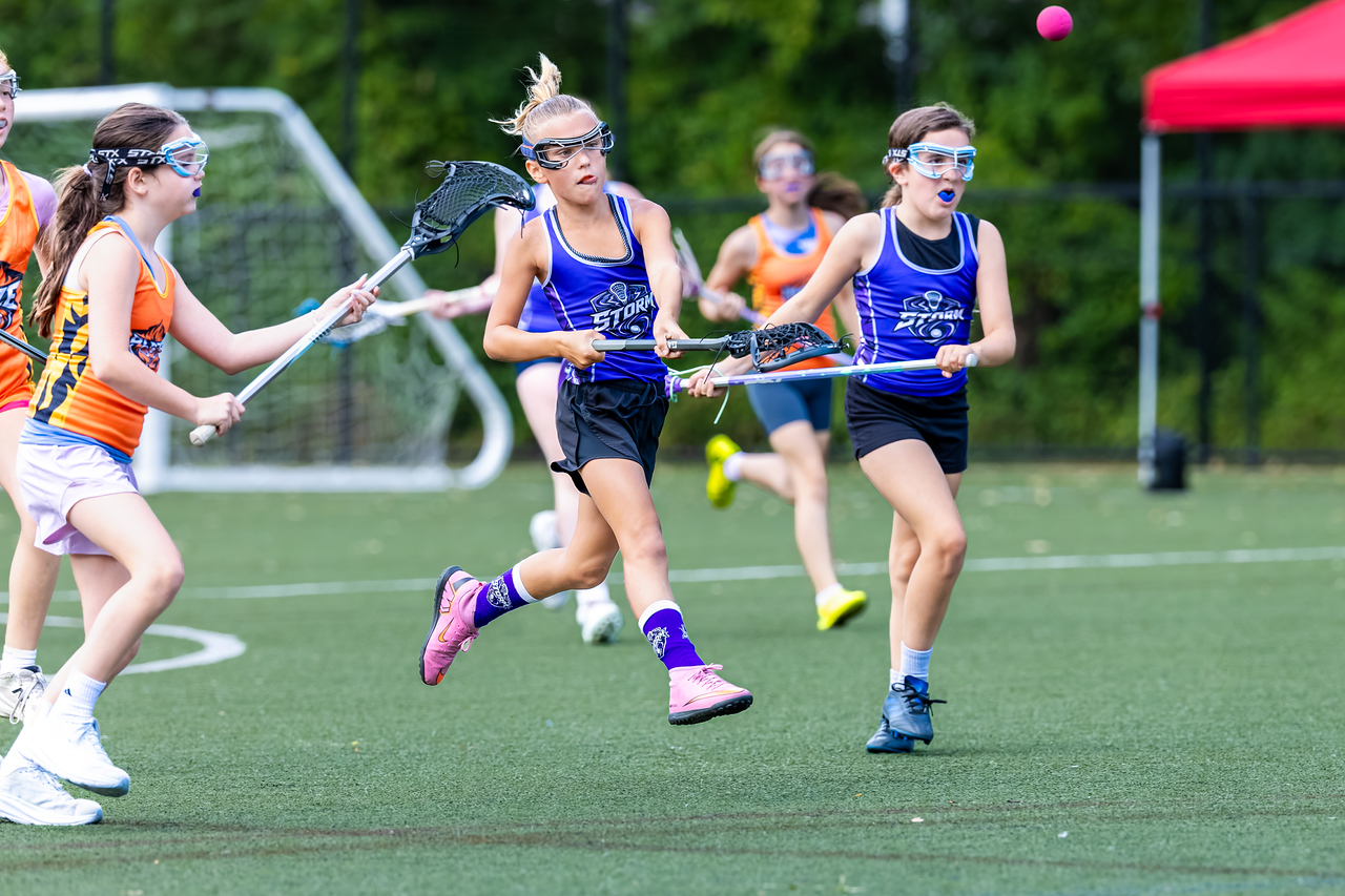 A Storm player competing on the turf